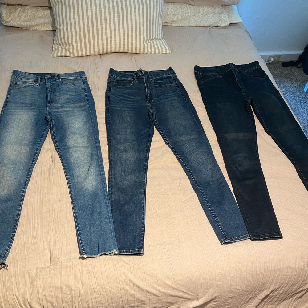 Abercrombie high rise super skinny jeans